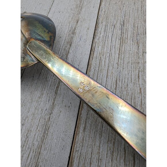 3 Three Crown Silversmiths Salad Serving Fork Silver Plate 12 1/4" - Picture 5 of 6